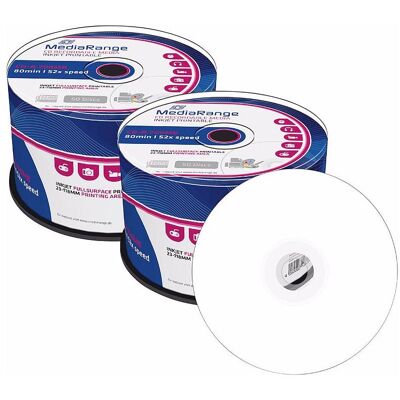 MediaRange CD-R - printable, 100er-Spindel (100x), Optischer Datenträger MediaRange CD-R - printable, 100er-Spindel (100x), Optischer Datenträger