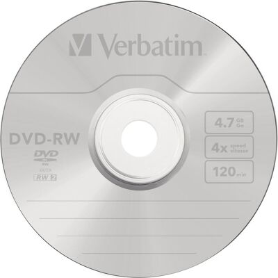 Verbatim DVD-RW, 4x, 4.7GB, 5er Pack (5x), Optischer Datenträger Verbatim DVD-RW, 4x, 4.7GB, 5er Pack (5x), Optischer Datenträger