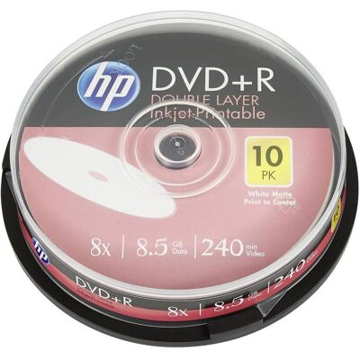 HP DVD+R DL 8X IJ PRINT 10PK (10x), Optischer Datenträger HP DVD+R DL 8X IJ PRINT 10PK (10x), Optischer Datenträger