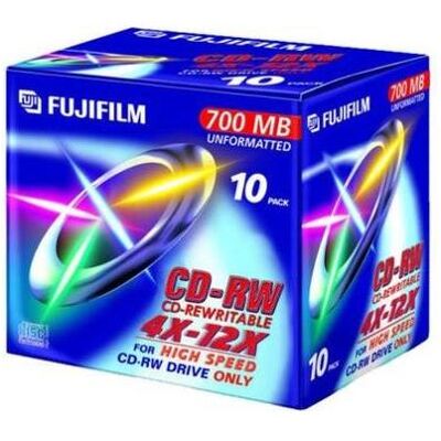 Fujifilm FUJI CD-RW 80min 700MB 4X-12X, Optischer Datenträger Fujifilm FUJI CD-RW 80min 700MB 4X-12X, Optischer Datenträger