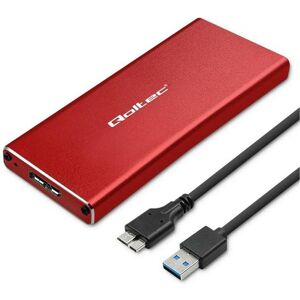 Qoltec Aluminiowa Obudowa Kieszeń na dysk M.2 SSD SATA NGFF USB 3.0 Super speed 2TB (M.2), Festplattengehäuse, Rot Qoltec Aluminiowa Obudowa Kieszeń na dysk M.2 SSD SATA NGFF USB 3.0 Super speed 2TB (M.2), Festplattengehäuse, Rot