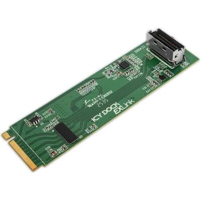 Icy Dock M.2 NVMe PCle 5.0 SSD to 1x MCIO 4i Adapter with Redriver, SSD + Festplatte Zubehör Icy Dock M.2 NVMe PCle 5.0 SSD to 1x MCIO 4i Adapter with Redriver, SSD + Festplatte Zubehör