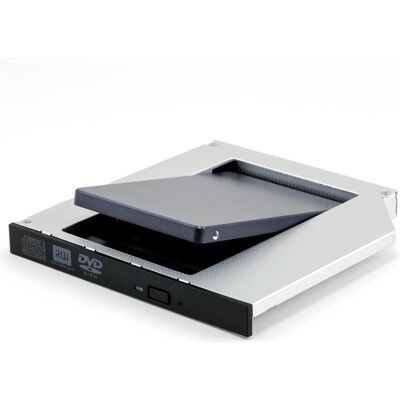 CSL 2,5" SATA Festplatten-Einbaurahmen für 12,7mm Laptop Laufwerksschacht, SSD + Festplatte Zubehör CSL 2,5" SATA Festplatten-Einbaurahmen für 12,7mm Laptop Laufwerksschacht, SSD + Festplatte Zubehör