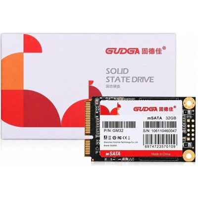 Gudga GM32 mSATA SSD 32 GB SATA III 6 Gbit/s 3D TLC (32 GB, mSATA), SSD Gudga GM32 mSATA SSD 32 GB SATA III 6 Gbit/s 3D TLC (32 GB, mSATA), SSD
