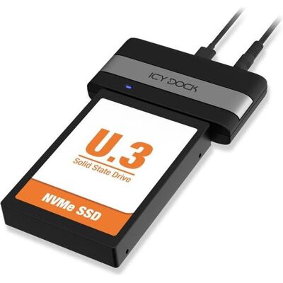 Icy Dock Adapter IcyDock USB4 to 15mm U.2/U.3 SSD External Adapter, SSD + Festplatte Zubehör Icy Dock Adapter IcyDock USB4 to 15mm U.2/U.3 SSD External Adapter, SSD + Festplatte Zubehör