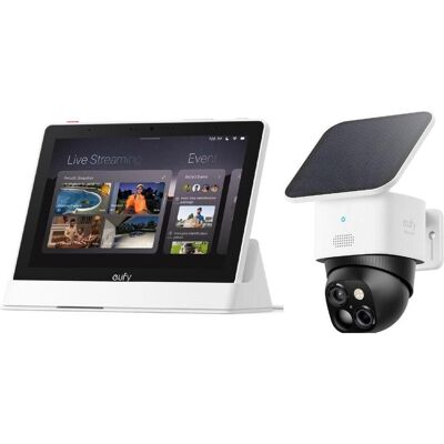 eufy Kit Telecamera Sicurezza Hub Domestico Display Intelligente, Netzwerkkamera, Weiss eufy Kit Telecamera Sicurezza Hub Domestico Display Intelligente, Netzwerkkamera, Weiss