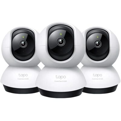 TP-Link Tapo C220 Pan & Tilt 3-Pack (2560 x 1440 Pixels), Netzwerkkamera, Schwarz, Weiss TP-Link Tapo C220 Pan & Tilt 3-Pack (2560 x 1440 Pixels), Netzwerkkamera, Schwarz, Weiss