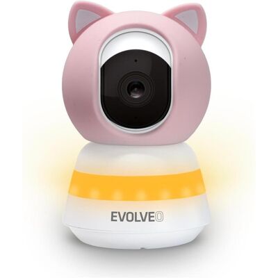 Evolveo Baby Monitor LUX- Chytrá 360° videochůvička s nočním viděním, detekcí pláče a pohybu, růžová, Netzwerkkamera, Rosa Evolveo Baby Monitor LUX- Chytrá 360° videochůvička s nočním viděním, detekcí pláče a pohybu, růžová, Netzwerkkamera, Rosa