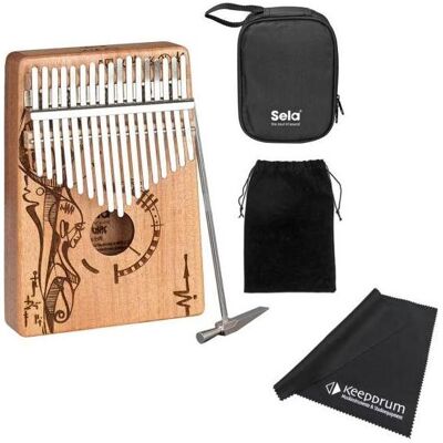 Sela SE250 Kalimba Mahagoni 17 Peaceful Mind mitTuch (Perkussion), Perkussion, Braun Sela SE250 Kalimba Mahagoni 17 Peaceful Mind mitTuch (Perkussion), Perkussion, Braun