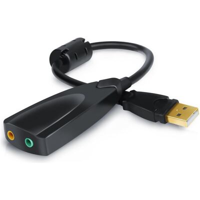 Aplic USB Soundkarte extern, Virtual 7.1 Surround, Windows 10 & Mac OS X kompatibel (USB 2.0), Soundkarte, Schwarz Aplic USB Soundkarte extern, Virtual 7.1 Surround, Windows 10 & Mac OS X kompatibel (USB 2.0), Soundkarte, Schwarz