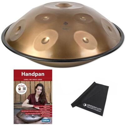Sela Handpan SEHP201 Harmony D-Kurd Edelstahl mit Lehrbuch (Handpan), Perkussion, Gold Sela Handpan SEHP201 Harmony D-Kurd Edelstahl mit Lehrbuch (Handpan), Perkussion, Gold