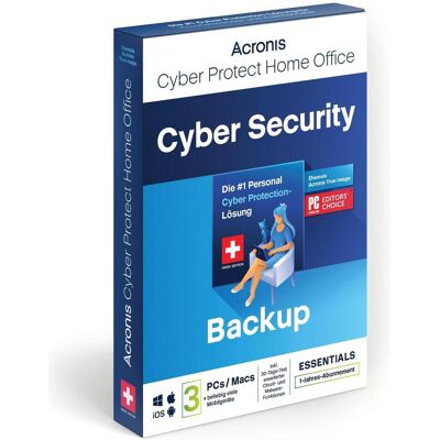 Acronis Cyber Protect Home Office Backup Edition Box, ABO, 3 PC, 1y für Windows & Mac OS & Android & iOS Acronis Cyber Protect Home Office Backup Edition Box, ABO, 3 PC, 1y für Windows & Mac OS & Android & iOS