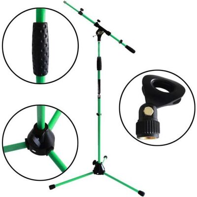 keepdrum MS106 GR Grün Mikrofonständer und Klammer, Mikrofonständer, Grün keepdrum MS106 GR Grün Mikrofonständer und Klammer, Mikrofonständer, Grün