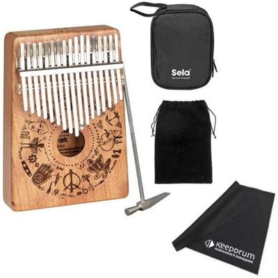 Sela SE252 Kalimba Mahagoni 17 Free Spirit mit Tuch (Perkussion), Perkussion, Braun Sela SE252 Kalimba Mahagoni 17 Free Spirit mit Tuch (Perkussion), Perkussion, Braun