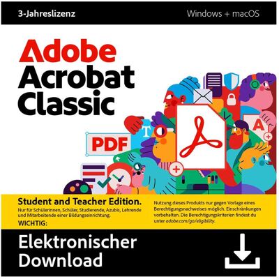 Adobe Acrobat Classic STE 3 Jahre - PDF-Software Adobe Acrobat Classic STE 3 Jahre - PDF-Software