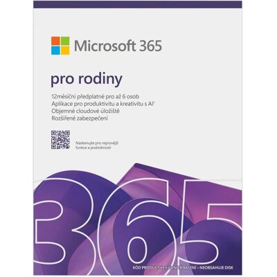 Microsoft 365 Family FY25H2 Mac/Win, 1 Year, CZ für Android & iOS & Windows & Mac OS Microsoft 365 Family FY25H2 Mac/Win, 1 Year, CZ für Android & iOS & Windows & Mac OS