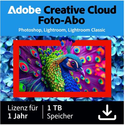 Adobe Creative Cloud Photography plan (1TB) für Mac OS & Windows Adobe Creative Cloud Photography plan (1TB) für Mac OS & Windows