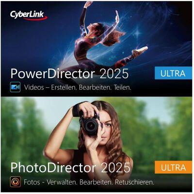 CyberLink PowerDirector 2025 Ultra & PhotoDirector 2025 Ultra - Video- und Fotobearbeitung CyberLink PowerDirector 2025 Ultra & PhotoDirector 2025 Ultra - Video- und Fotobearbeitung