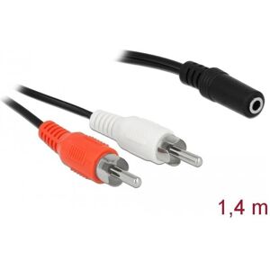 DeLock 2 x Cinch - 3,5 mm Klinke (1.40 m), Audiokabel DeLock 2 x Cinch - 3,5 mm Klinke (1.40 m), Audiokabel