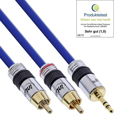 InLine Cinch/Klinke Kabel, 2x Cinch an 3,5mm Klinke (5 m, AUX Kabel, Cinch Kabel), Audiokabel InLine Cinch/Klinke Kabel, 2x Cinch an 3,5mm Klinke (5 m, AUX Kabel, Cinch Kabel), Audiokabel