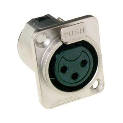 Amphenol 3 pole XLR Socket female in Type D, Audio Adapter, Silber Amphenol 3 pole XLR Socket female in Type D, Audio Adapter, Silber