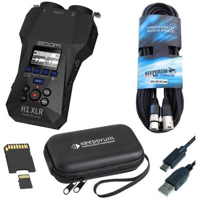 Zoom Audio-Recorder H1 XLR mit Zubehör-Set, Audiorecorder, Schwarz Zoom Audio-Recorder H1 XLR mit Zubehör-Set, Audiorecorder, Schwarz