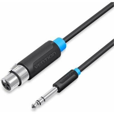 VENTION 6,5mm Jack Stereo Audiokabel - 3m - Schwarz VENTION 6,5mm Jack Stereo Audiokabel - 3m - Schwarz