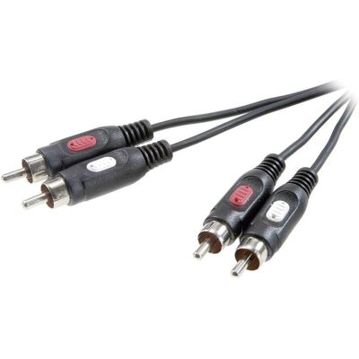 SpeaKa Professionelles RCA Audiokabel - 10m Schwarz SpeaKa Professionelles RCA Audiokabel - 10m Schwarz