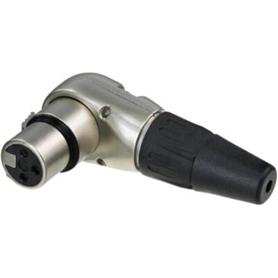 Rean RC3FR Nickel 3-poliger gewinkelter XLR-Stecker - Audiogerät Rean RC3FR Nickel 3-poliger gewinkelter XLR-Stecker - Audiogerät