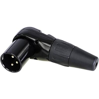 Rean AV RC3MR-B Winkeliger 3-poliger XLR-Stecker - Professioneller Ton Rean AV RC3MR-B Winkeliger 3-poliger XLR-Stecker - Professioneller Ton
