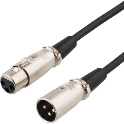 Deltaco XLR-1030 - XLR 3-poliger Kabel 3m - Schwarz Deltaco XLR-1030 - XLR 3-poliger Kabel 3m - Schwarz