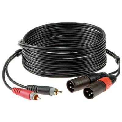 Klotz Kabel AT-CM0300 3m Gold RCA zu XLR Männlich Audio Kabel Klotz Kabel AT-CM0300 3m Gold RCA zu XLR Männlich Audio Kabel