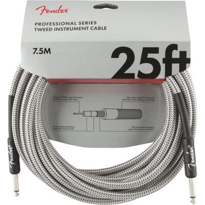 Fender Kabel Professional 7,5m wh. tweed (7.50 m), Audiokabel Fender Kabel Professional 7,5m wh. tweed (7.50 m), Audiokabel