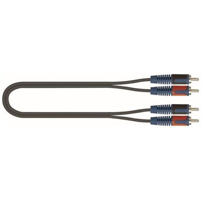 Quik Lok Roksolid 5m 2x Male Phono to 2x Male Phono Audio Cable (5 m, Cinch Kabel), Audiokabel Quik Lok Roksolid 5m 2x Male Phono to 2x Male Phono Audio Cable (5 m, Cinch Kabel), Audiokabel