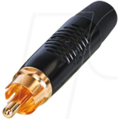 Rean RF2C-B0 - Gold RCA Stecker - Schwarze Hülle Rean RF2C-B0 - Gold RCA Stecker - Schwarze Hülle