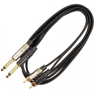 Quik Lok Quiklok-Kabel „Just 2“ – 2 Cinch-Stecker, 2 Klinkenbuchsen (5 m, Cinch Kabel), Audiokabel Quik Lok Quiklok-Kabel „Just 2“ – 2 Cinch-Stecker, 2 Klinkenbuchsen (5 m, Cinch Kabel), Audiokabel