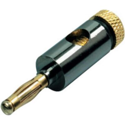 OEM Bananenstecker Metall 4mm, schwarz, Audio Stecker, Schwarz OEM Bananenstecker Metall 4mm, schwarz, Audio Stecker, Schwarz