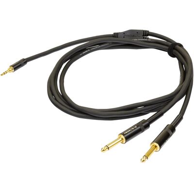 Proel stereo uros - mono uros,, musta (1.50 m), Audiokabel Proel stereo uros - mono uros,, musta (1.50 m), Audiokabel