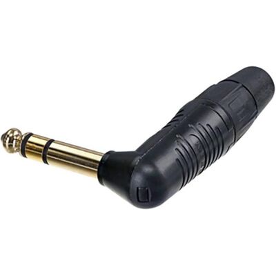 Rean RP3RC-B 6,35mm Stereo 3-poliger Winkelstecker Rean RP3RC-B 6,35mm Stereo 3-poliger Winkelstecker