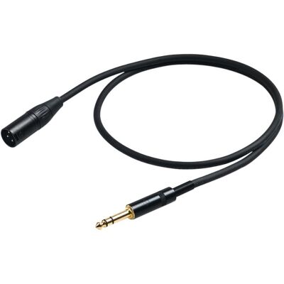 Proel stereo uros - XLR uros,, musta (2 m, XLR Kabel), Audiokabel Proel stereo uros - XLR uros,, musta (2 m, XLR Kabel), Audiokabel