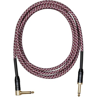 Cascha Professional Line Gitarrenkabel – abgewinkelt – Tweed-Rot – 3 m (3 m), Audiokabel Cascha Professional Line Gitarrenkabel – abgewinkelt – Tweed-Rot – 3 m (3 m), Audiokabel