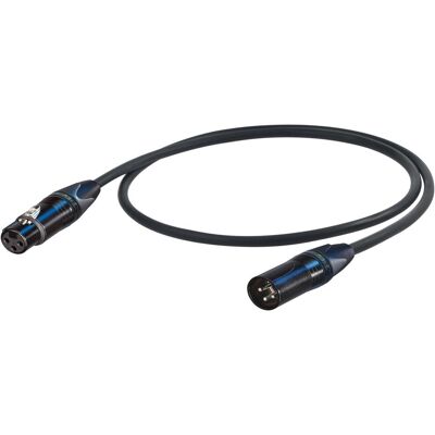 Proel ammattitason mikrofonijohto,, musta (1 m, XLR Kabel), Audiokabel Proel ammattitason mikrofonijohto,, musta (1 m, XLR Kabel), Audiokabel