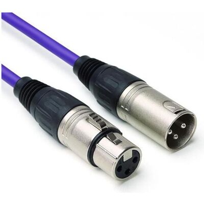 keepdrum Mikrofonkabel Set XLR 10m Orange Lila Schwarz (10 m, XLR Kabel), Audiokabel keepdrum Mikrofonkabel Set XLR 10m Orange Lila Schwarz (10 m, XLR Kabel), Audiokabel