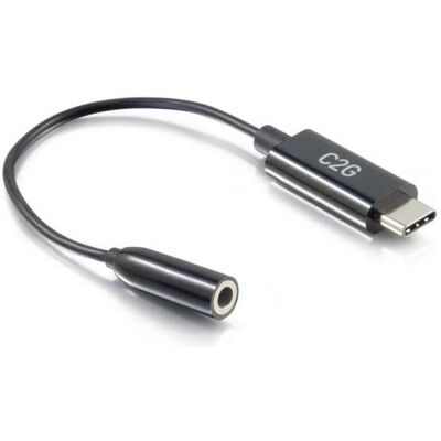 C2G 54426 USB-C auf 3,5 mm Audioadapter - Schwarz C2G 54426 USB-C auf 3,5 mm Audioadapter - Schwarz
