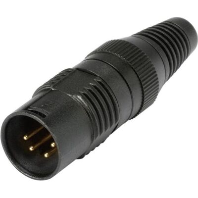 Hicon HI-X4CM-G XLR-Stecker Gerade 4-polig Schwarz Hicon HI-X4CM-G XLR-Stecker Gerade 4-polig Schwarz