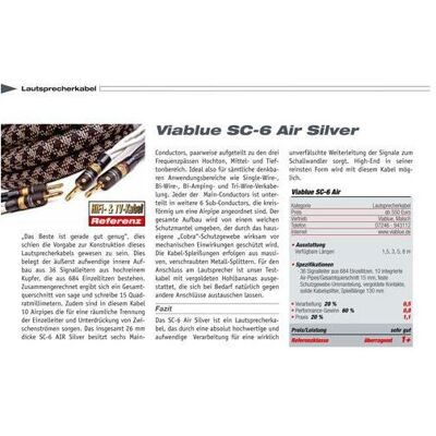 ViaBlue SC-6, Lautsprecherkabel, Silber ViaBlue SC-6, Lautsprecherkabel, Silber