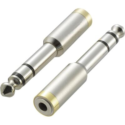 SpeaKa Professional KKA-635 Jack Audio Adapter - Stereo, 6,35 mm auf 3,5 mm, Silber SpeaKa Professional KKA-635 Jack Audio Adapter - Stereo, 6,35 mm auf 3,5 mm, Silber