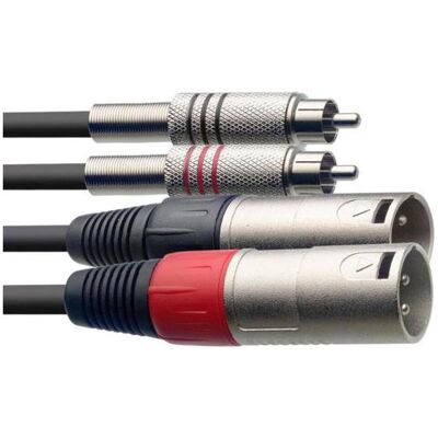 Stagg Twin-Kabel 2x Cinch RCA zu 2x XLR Buchse 60cm (0.60 m, Cinch Kabel, XLR Kabel), Audiokabel Stagg Twin-Kabel 2x Cinch RCA zu 2x XLR Buchse 60cm (0.60 m, Cinch Kabel, XLR Kabel), Audiokabel