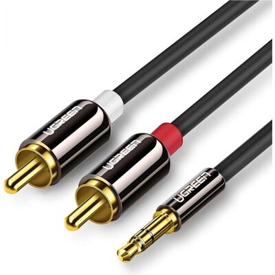 Ugreen 2x RCA – 3.5mm Klinke (2 m, AUX Kabel, Cinch Kabel), Audiokabel Ugreen 2x RCA – 3.5mm Klinke (2 m, AUX Kabel, Cinch Kabel), Audiokabel
