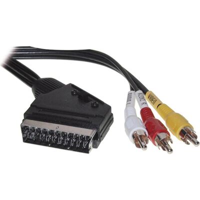 Shiverpeaks S/CONN maximum connectivity Video Scart Cinch Kabel-Scart-Stecker mit Schalter auf 3 Cinchstecker ( (2 m, Cinch Kabel), Audiokabel Shiverpeaks S/CONN maximum connectivity Video Scart Cinch Kabel-Scart-Stecker mit Schalter auf 3 Cinchstecker ( (2 m, Cinch Kabel), Audiokabel